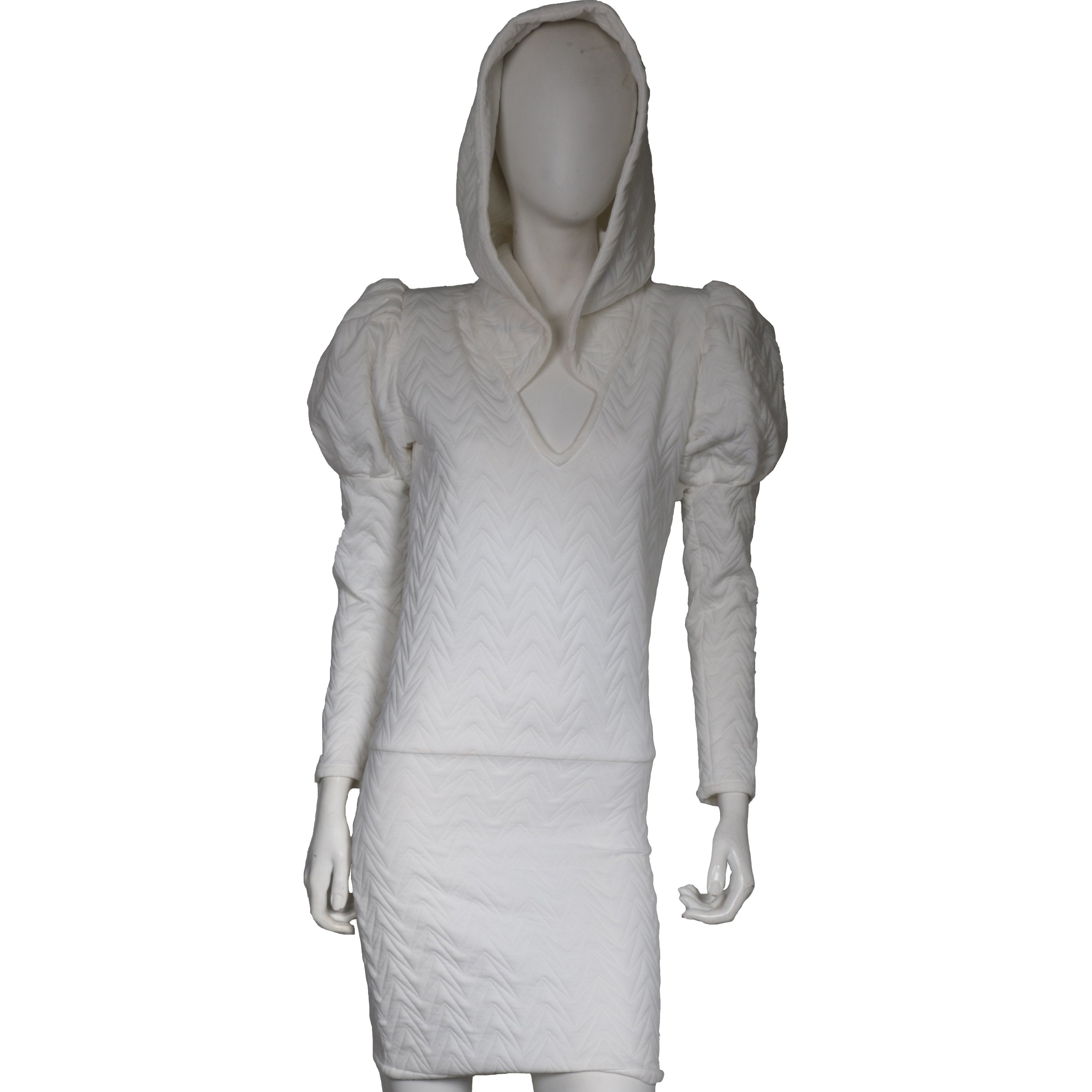 White hoodie dress