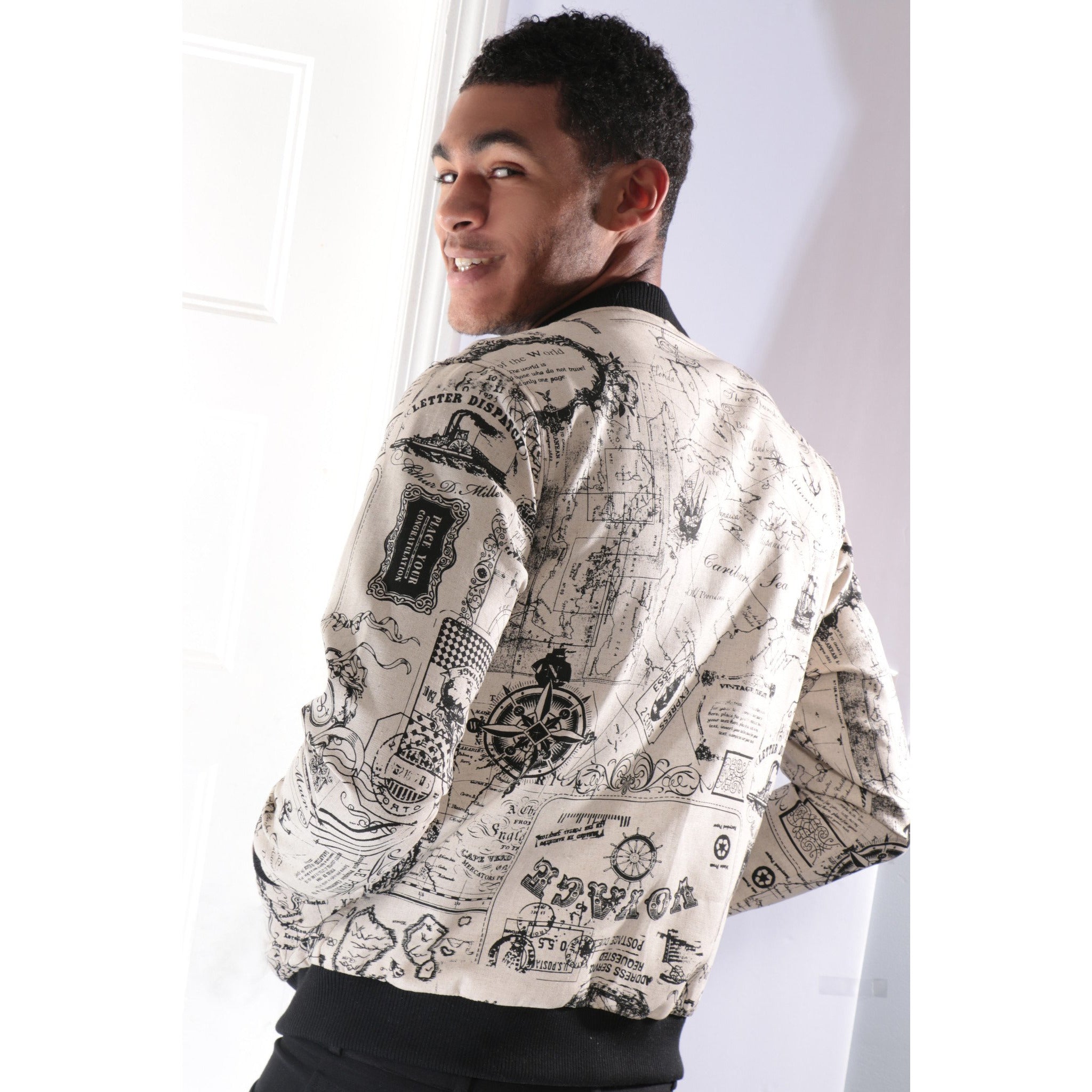Bomber Jacket with Graphic writings