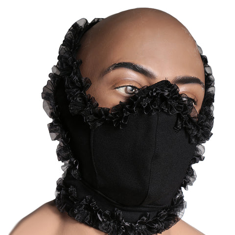 Black floral stylish mask