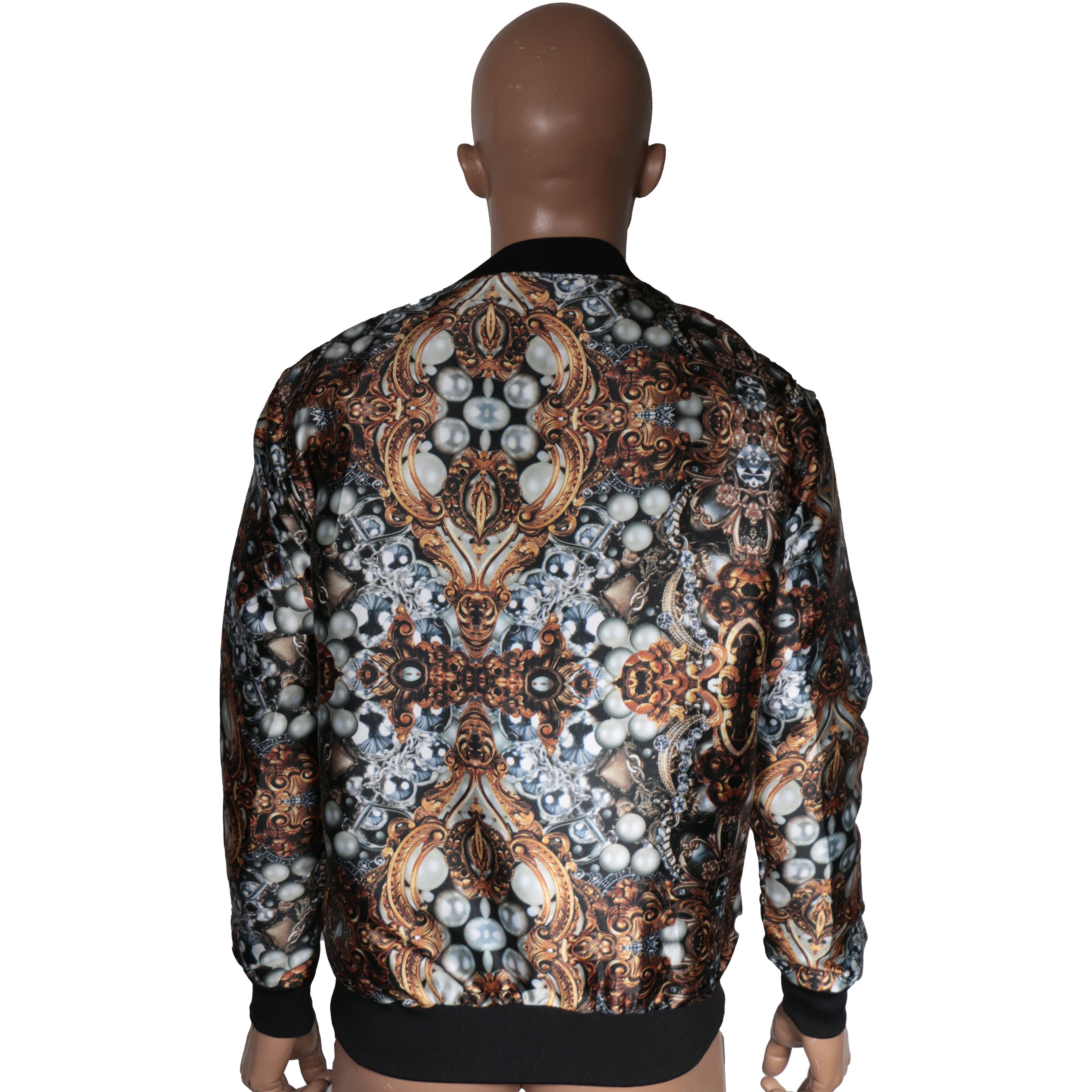 Bomber Jacket with abstract prints