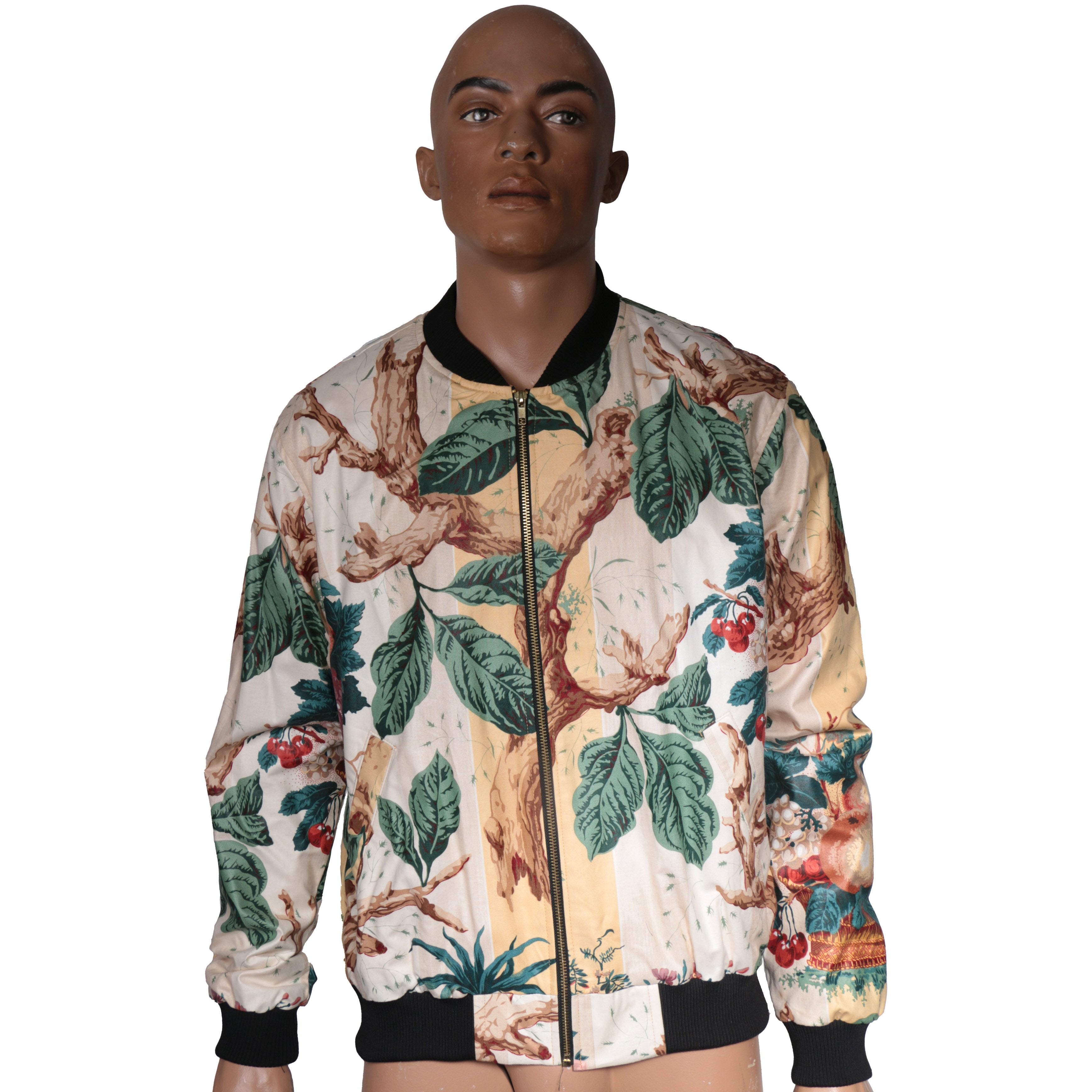 Floral Bomber Jacket with 3D Print II