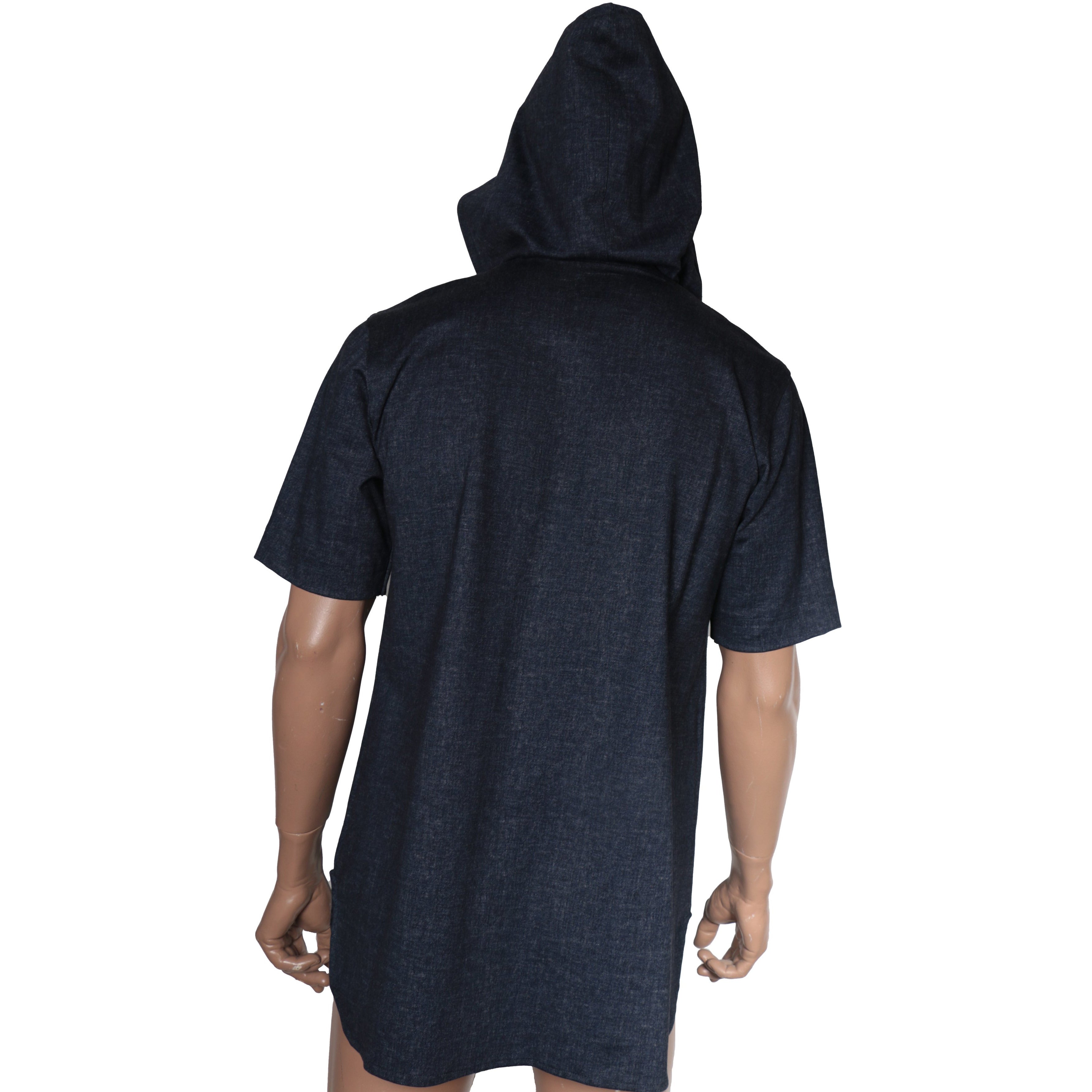 Navy Stretchy Denim with hoodie