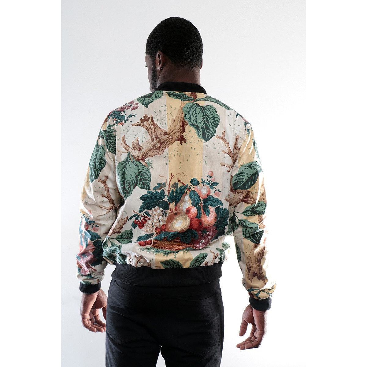Floral Bomber Jacket with 3D Print II