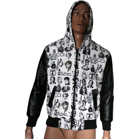 Dress Jacket with Musicci BW custom prints II