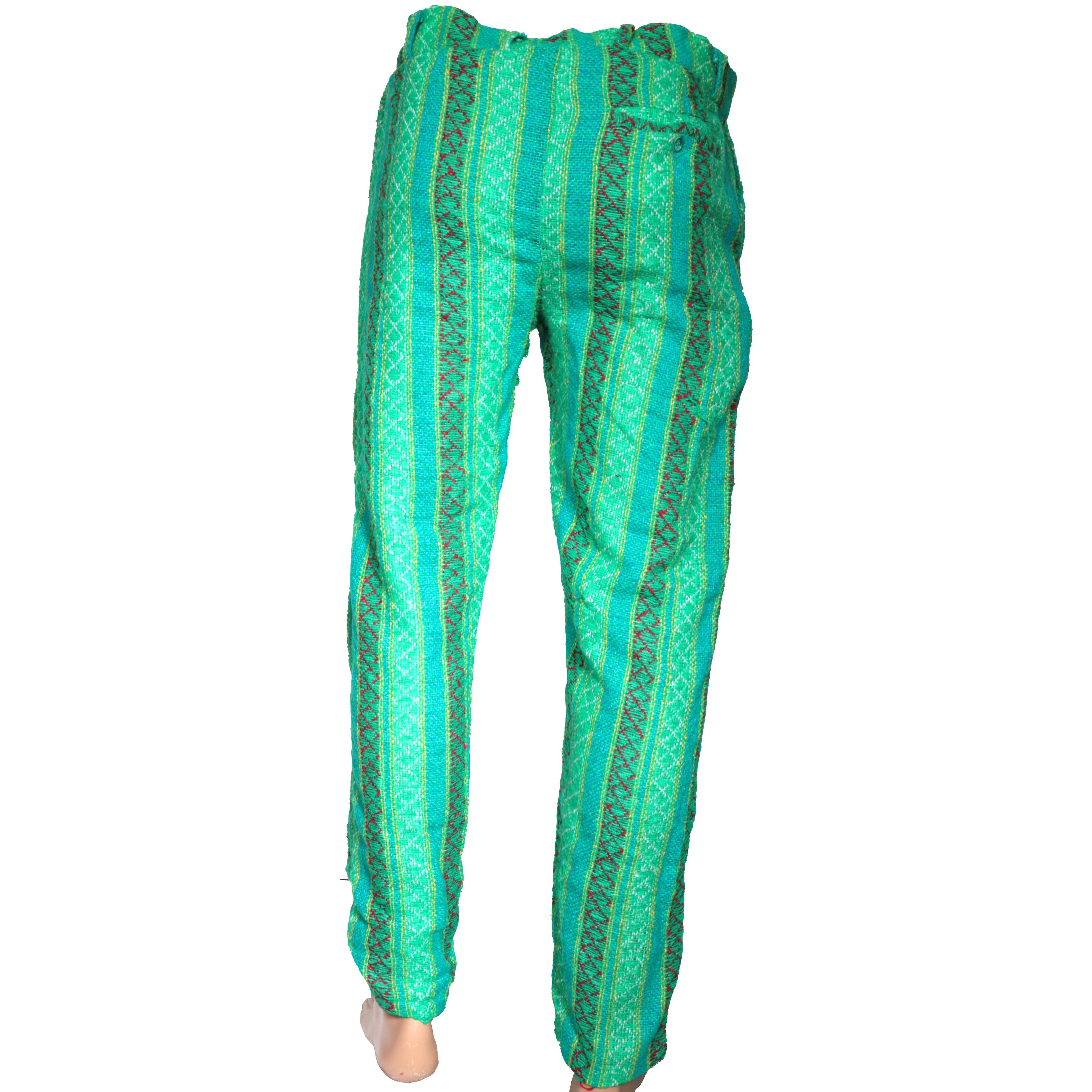 Green Printed dress pant