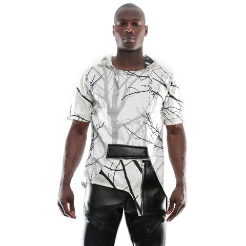 Printed Cotton Hoodie with pattern