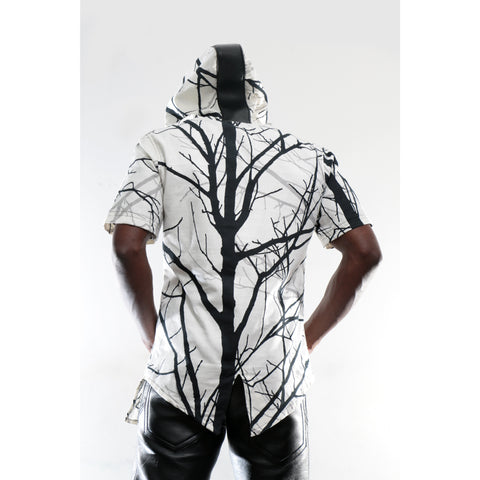 Printed Cotton Hoodie with pattern
