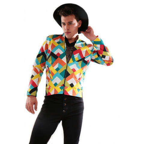 Multicolor 3D Print Jacket
