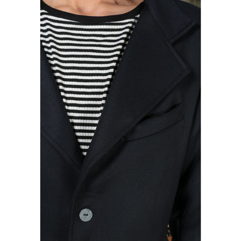 Navy blue slim fit jacket